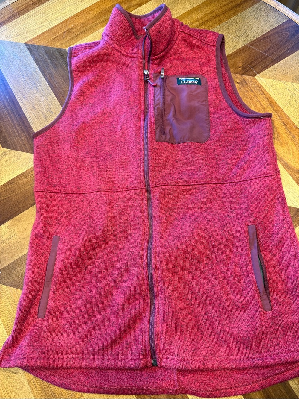 L.L. Bean Women’s Sweater Fleece Long Vest size medium